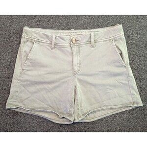 American Eagle Shorts Womens size 10 Midi Gray, Super Stretch X Chino Ladies